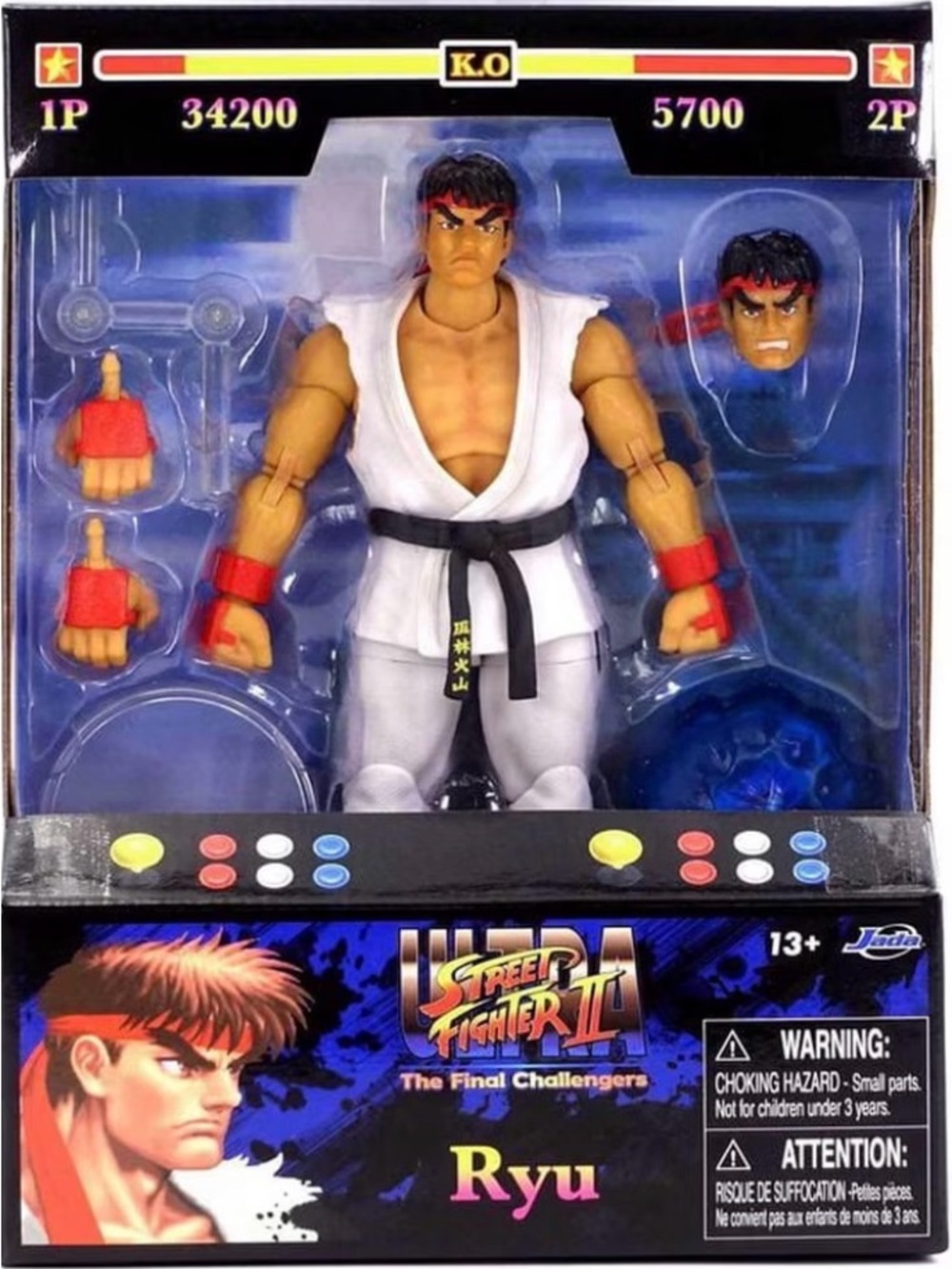 Jada Toys STREET FIGHTER II ACTION FIGURE - RYU (WAVE 1)